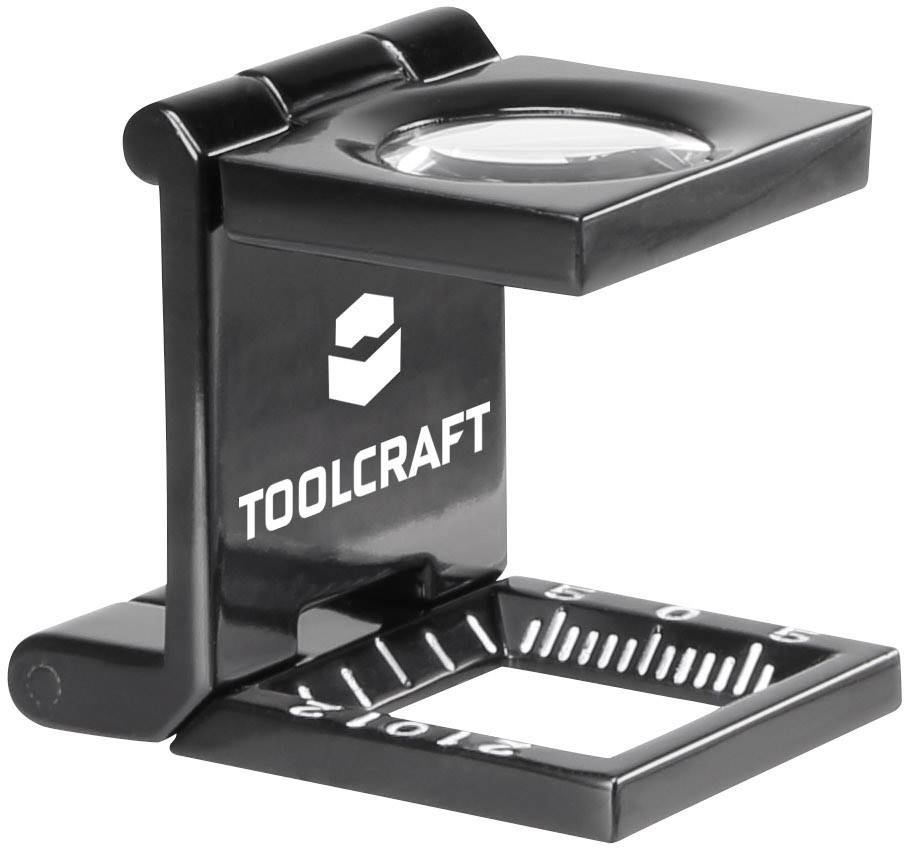 Összecsukható nagyító, 10x-es nagyítás, fekete, Toolcraft 1505088