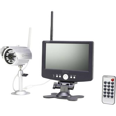 2,4 GHz-es vezeték nélküli DVR monitor készlet kamerával, 4 csatornás, Sygonix 37370A1