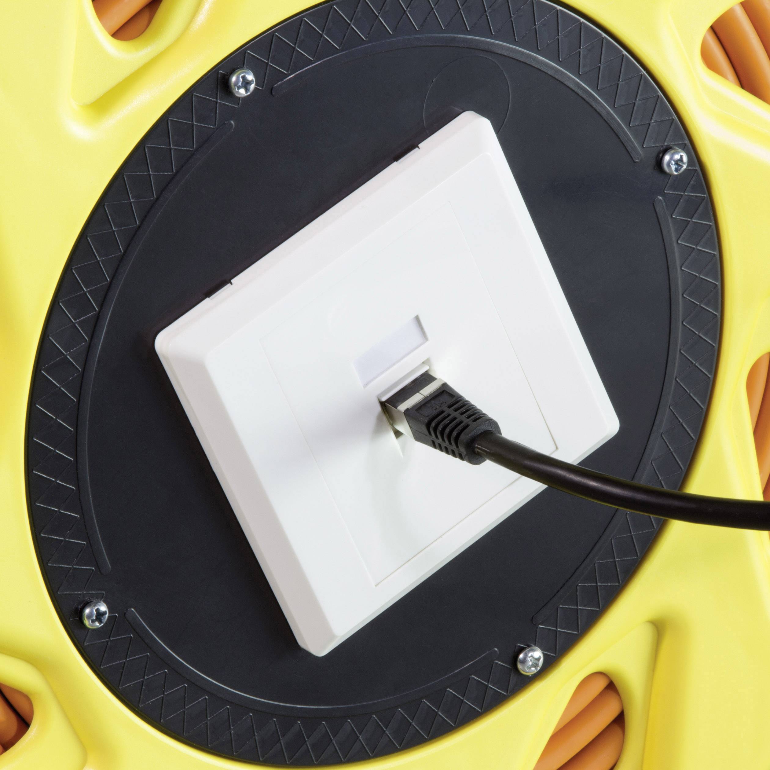 RJ45 hálózati LAN kábel, kábeldobra feltekerve 90 m CAT 6A S/FTP Narancs színű LogiLink CQ5090S-4