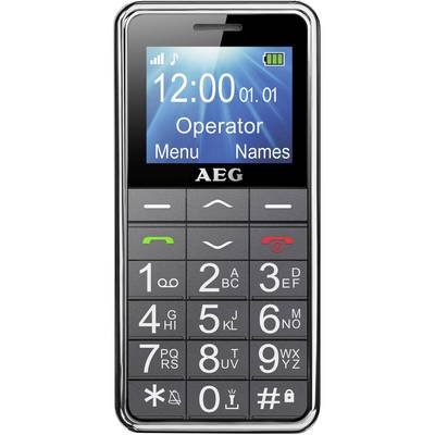 AEG SM250 Mobiltelefon időseknek SOS gomb Fekete