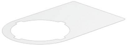 Átlátszó műanyag lemez kerek kivágással, valószínűleg rögzítési célokra vagy tartóelem gyanánt.
