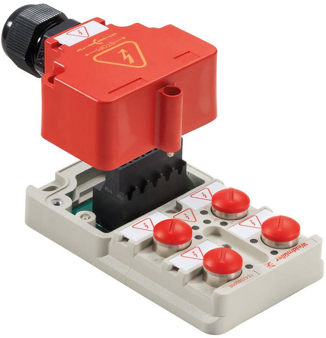 Weidmüller SAI-4-M-MVV-M12 S-COD 1542580000 Érzékelő/működtető doboz, passzív M12 elosztó fém menettel, árnyékolt 1 db darab