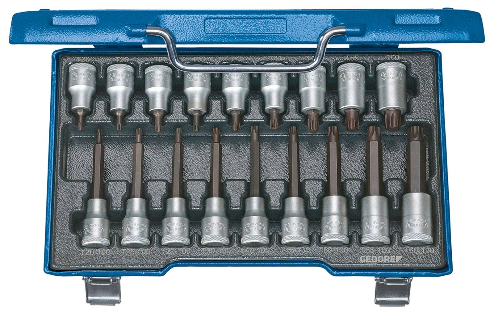 Gedore 6138510 Dugókulcs bit betét készlet 1/2 (12,5 mm) 18 részes 6138510