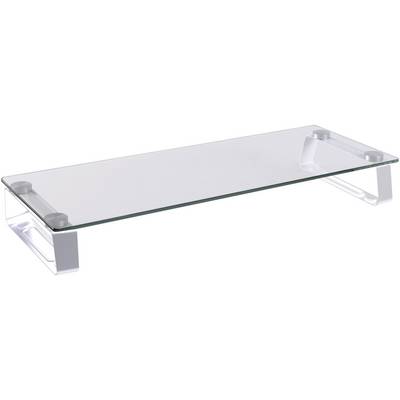 Átlátszó képernyős üveg monitorállvány. Magasabbra emeli a monitorokat a jobb láthatóság és ergonómia érdekében.
