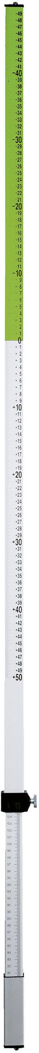 Egy zöld szakaszos függőleges hőmérő 145 Fahrenheit-fokot mutat. A zöld tartomány magas hőmérsékletet jelez.
