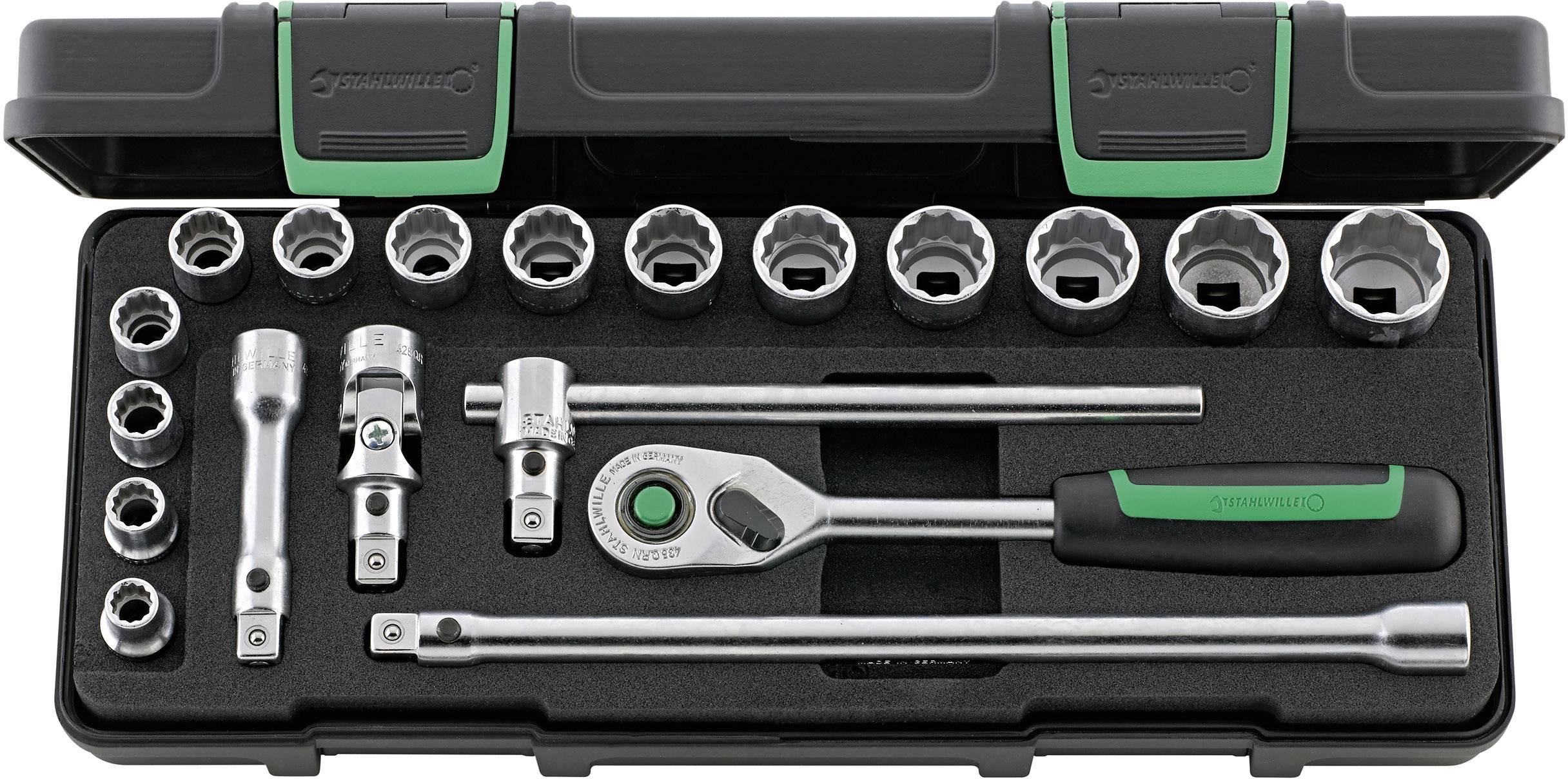 Stahlwille 45/14/5I QR KN 96021180 Dugókulcs készlet 3/8 (10 mm) 19 részes