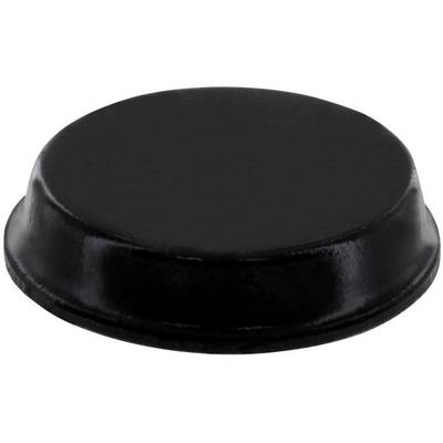 Öntapadós gumi műszerláb, kerek Ø 19,1 x 4,1 mm, fekete