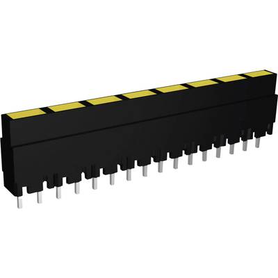 Signal Construct LED sor, 8-as, 40,8 x 3,7 x 9 mm, sárga, ZALS 081