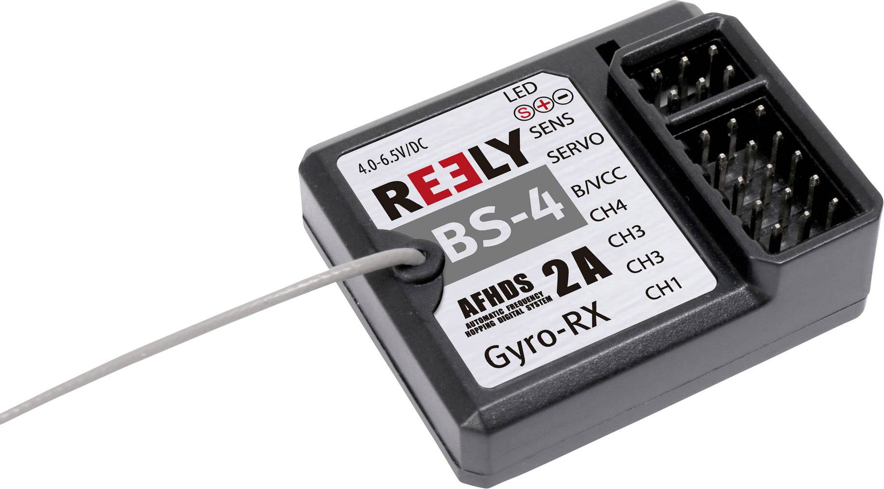 4 csatornás giroszkóp vevő 2,4 GHZ, Reely BS-4