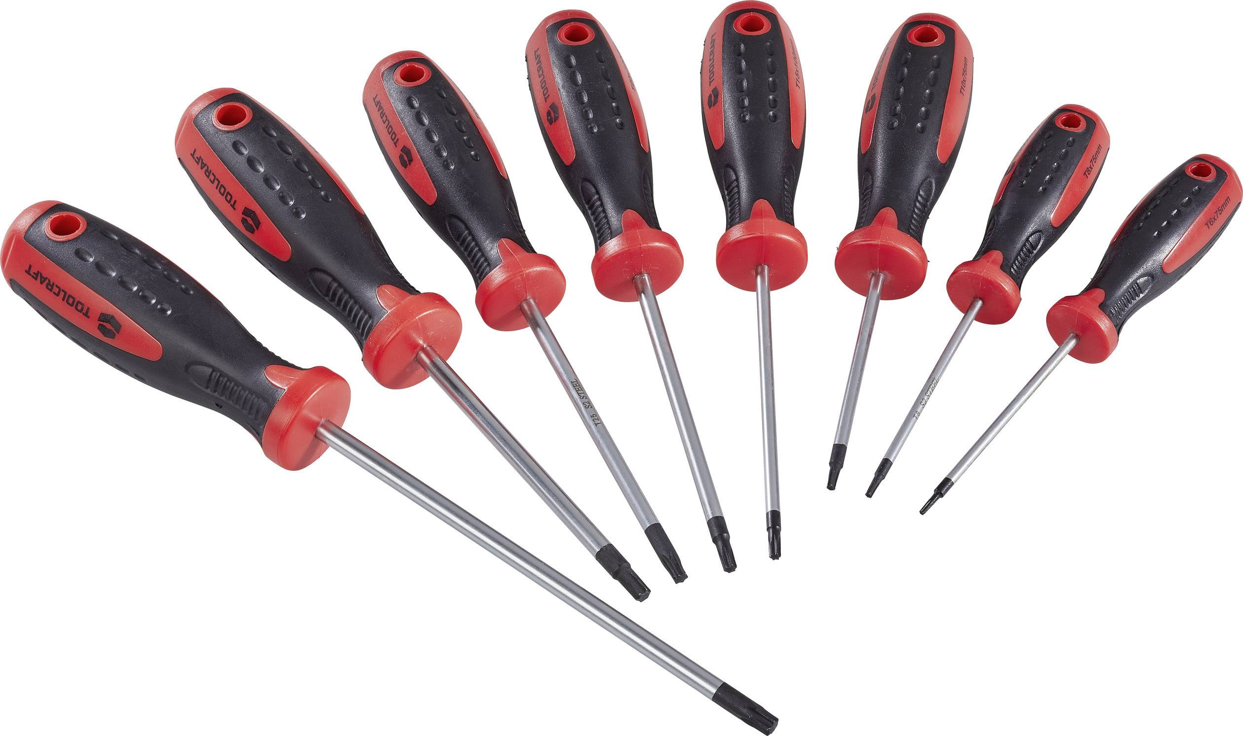 Torx csavarhúzókészlet, 8 részes készlet T6 - T30-ig Toolcraft 1534173