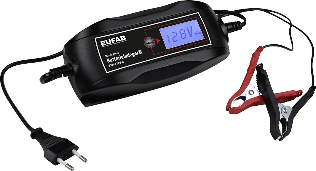 Automatikus autó akkutöltő 6V/12V, 2A/4A, Eufab 16615