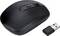 Fekete, vezeték nélküli számítógépes egér USB-vevőegységgel, számítógéphez vagy laptophoz történő csatlakoztatásra alkalmas.