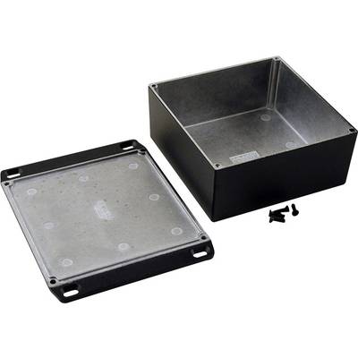 Hammond Electronics 1590KKFLBK Univerzális műszerdobozok 125 x 125 x 56 Alumínium Fekete 1 db