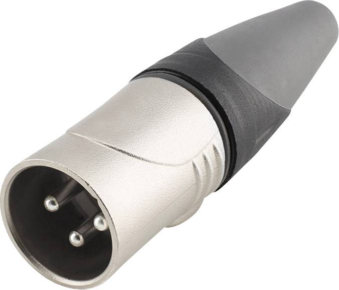 Hicon HI-X3CM-HD XLR csatlakozó Dugó, egyenes Pólusszám: 3 Fekete, Ezüst 1 db