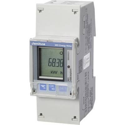 A Janitza energiamérő 68,38 kWh-t mutat a kijelzőjén.