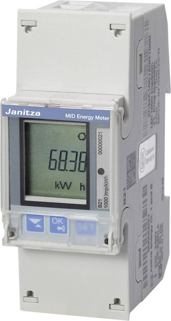 Janitza B21 313-10J 1401355 Váltóáram fogyasztásmérő    MID konform: Igen  1 db