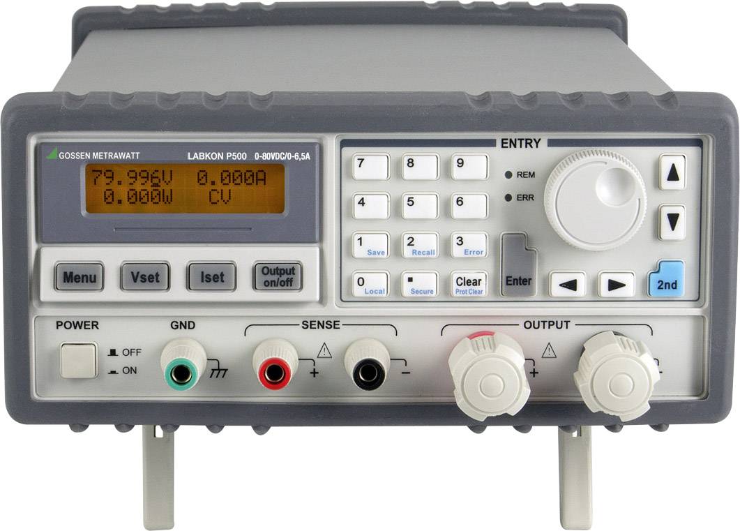 Gossen Metrawatt LABKON P800 80V 10A Labortápegység, szabályozható Kalibráció (DAkkS) 0.001 V - 80 V/DC 0.001 - 10 A 800 W Programozható Kimenetek száma 1 x