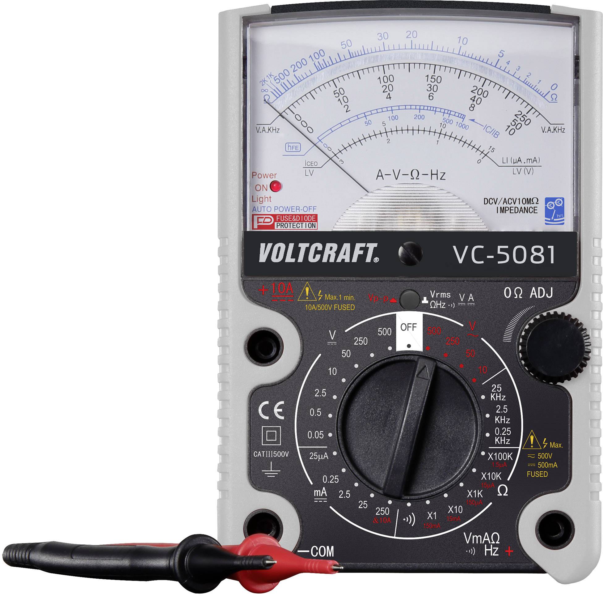 VOLTCRAFT VC-5081 Kézi multiméter analóg CAT III 500 V