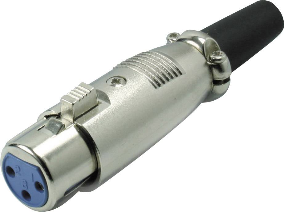 Kash 55020 XLR csatlakozó Csatlakozóaljzat, egyenes Pólusszám: 3 Ezüst 1 db