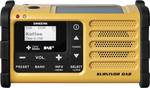 Akkus kültéri rádió DAB+, URH, USB, akkutöltő funkció, zseblámpa, sárga, Sangean Survivor