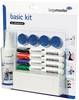 Legamaster basic Kit for Whiteboards 7-125100 Táblafilc Fekete, Kék, Piros, Zöld Táblatörlővel, tisztítószerrel, mágnessel 4 db