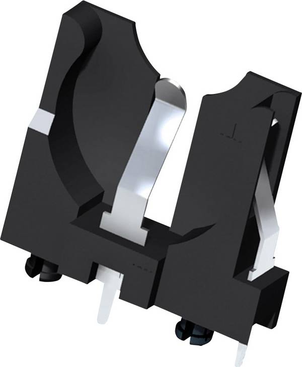 Keystone Electronics 1065 Gombelemtartó 1x CR 2016, CR 2020, CR 2025, CR 2032 Függőleges, Átdugaszolós, THT (Sz x Ma x Mé) 26.42 x 23.31 x 7.62 mm
