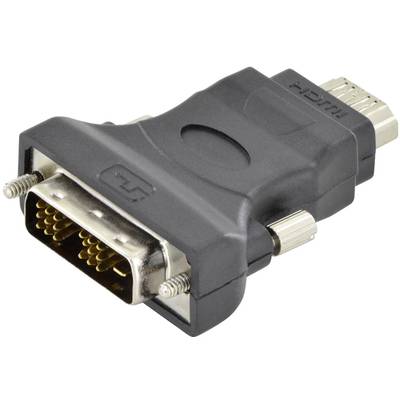 Digitus DB-320500-000-S DVI / HDMI Átalakító [1x DVI-D dugó - 1x HDMI alj] Fekete Egyszeres árnyékolás, Árnyékolt, HDMI-