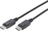 Digitus Kijelző csatlakozó Csatlakozókábel DisplayPort dugó, DisplayPort dugó 2.00 m Fekete DB-340100-020-S Kerek, Kettős árnyékolás DisplayPort kábel
