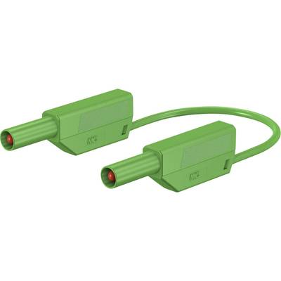 Stäubli SLK410-E/N/SIL Biztonsági mérővezeték [lamellás dugó, 4 mm - lamellás dugó, 4 mm] 1.00 m Zöld 1 db
