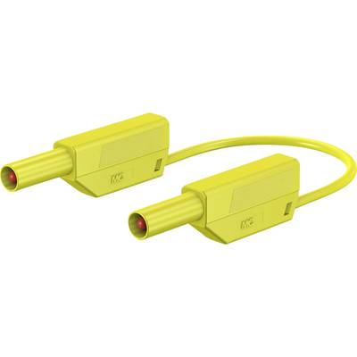 Stäubli SLK4075-E/N Biztonsági mérővezeték lamellás dugó, 4 mm lamellás dugó, 4 mm 2.00 m Sárga 1 db