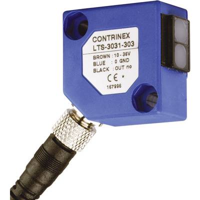 Négyzetes fénysorompó, reflexiós fénydetektor hatótáv 600mm M18 menettel Contrinex LTS-3031-303
