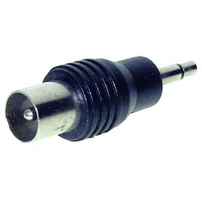 Jack - RCA átalakító adapter (3.5 mm mono Jack dugó - Koax dugó) fekete színű Tru Components 1559817