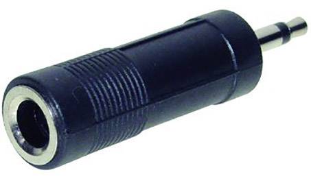 Jack dugó átalakító adapter (3.5 mm mono Jack dugó - 6.35 mm mono Jack aljzat) fekete színű Tru Components 1559819
