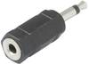 Jack dugó átalakító adapter (3.5 mm mono Jack dugó - 3.5 mm sztereo Jack aljzat) fekete színű Tru Components 1559821