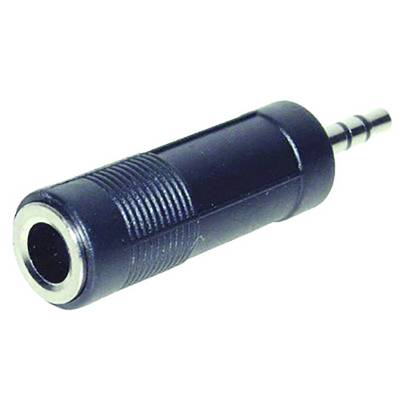 Jack dugó átalakító adapter (3.5 mm sztereo Jack dugó - 6.35 mm sztereo Jack aljzat) fekete színű Tru Components 1559825