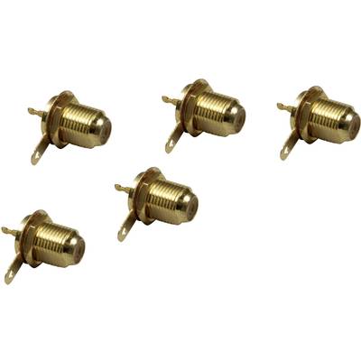 BKL Electronic 0403551 F alj beépítéshez, Aranyozott Csatlakozók: F alj 5 db