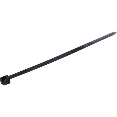 Kábelkötegelő 2 x 100 mm, Tru Components, fekete, 100 db