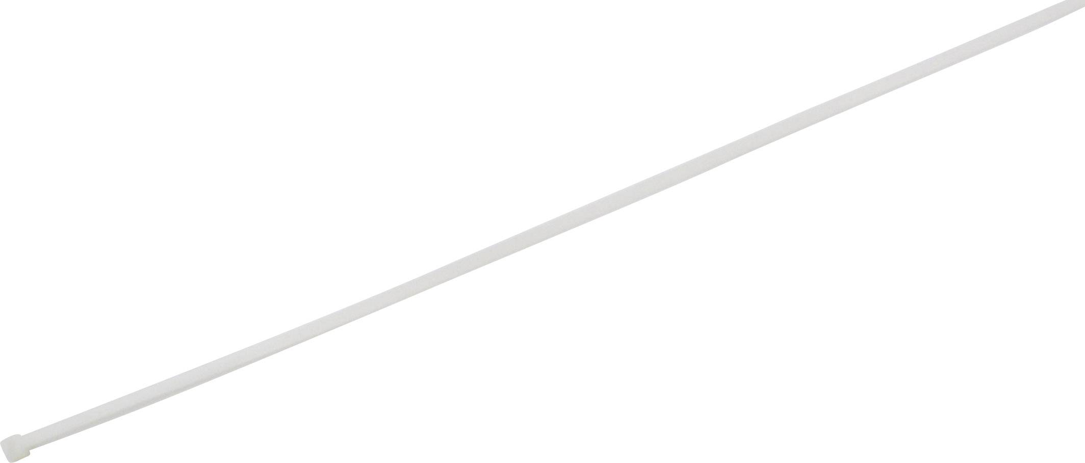 Kábelkötegelő 3.6 x 370 mm, Tru Components, fehér, 100 db