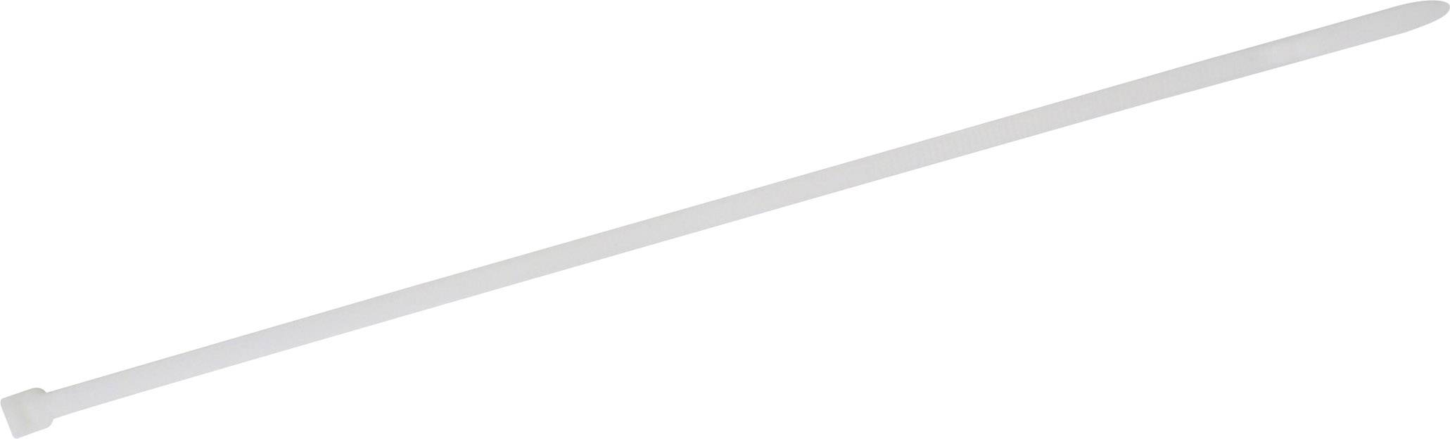 Kábelkötegelő 7.2 x 200 mm, Tru Components, fehér, 100 db