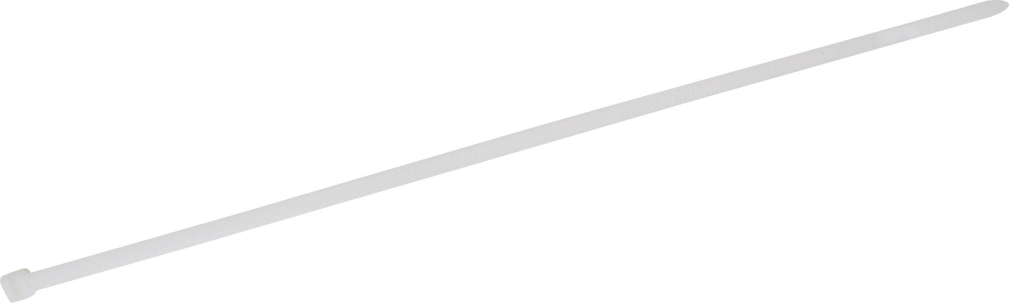 Kábelkötegelő 7.6 x 200 mm, Tru Components, fehér, 100 db