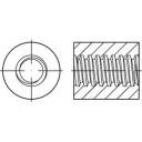 TOOLCRAFT TO-9979545 Kerek trapézanyák 22 mm Acél 10 db