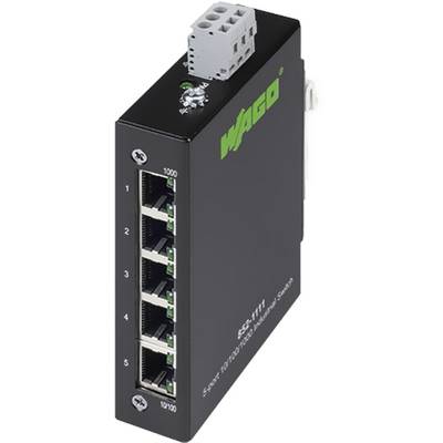 Ipari Ethernet switch, 5 port, 10/100/1000 MBit/s, WAGO 852-1111