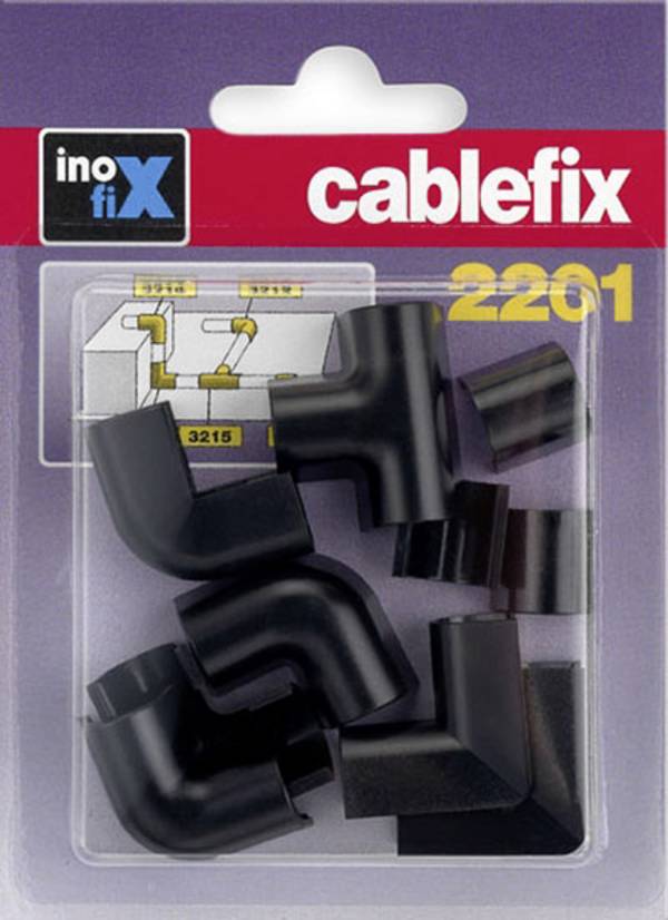 cablefix 3210_schwarz Kábelcsatorna Ütközös összekötő 10 db Fekete