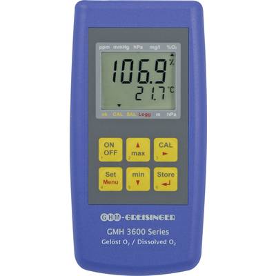 Greisinger GMH 3611-GL Oxigénmérő Nyomás, O2 koncentráció, O2 telítettség