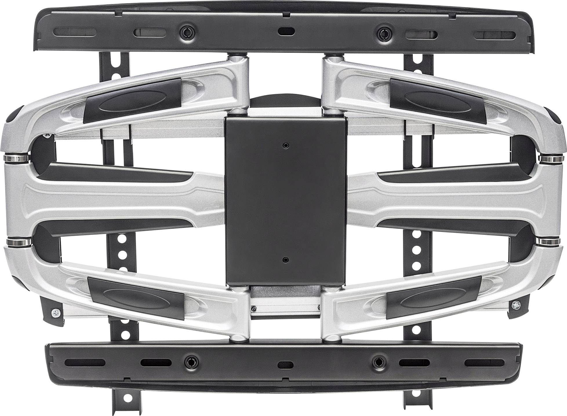 Fémkeret billenő tartóelemekkel, valószínűleg egy mechanikai vagy technikai eszköz alkatrésze.