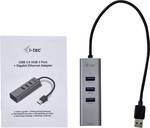 i-tec USB 3.0 fém 3-portos HUB gigabites Ethernet adapterrel