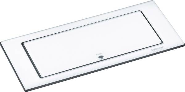 EVOline 1592.7100.2000 Beépíthető elosztó 2 részes Fehér (matt), Üveg  Védőérintkezős 1 db