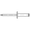 TOOLCRAFT 160018 Nyitott végű szegecs (Ø x H) 3.2 mm x 6 mm Alumínium Acél 500 db