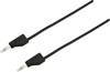 Mérővezeték, 4 mm-es dugó - 4 mm-es dugó, 0,25 m, fekete, VOLTCRAFT MSB-300