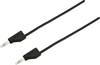 Mérővezeték, 4 mm-es dugó - 4 mm-es dugó, 0,5 m, fekete, VOLTCRAFT MSB-300